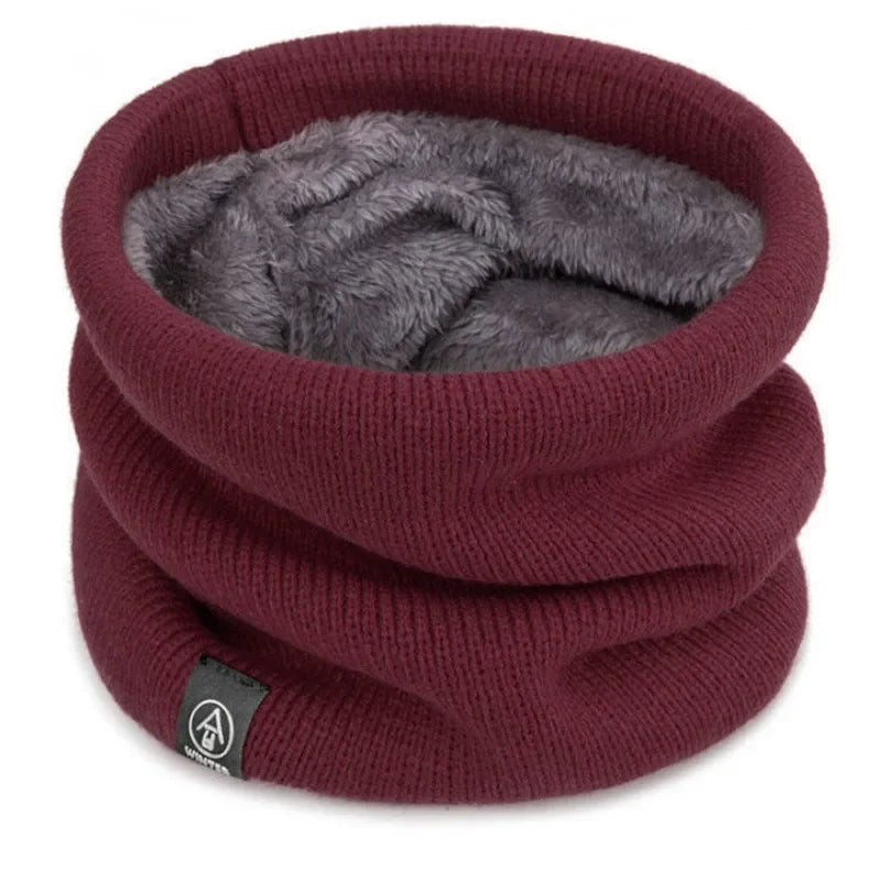 Capilorix knitted neck warmer sports scarf for women and men, soft, thick winter face cover for skating, running, hiking, and outdoor cold.