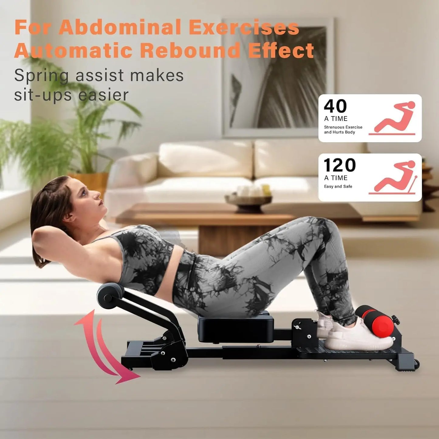 Gray Capilorix home gym sissy squat machine with iron frame, ab workout function, and resistance bands included in the image.
