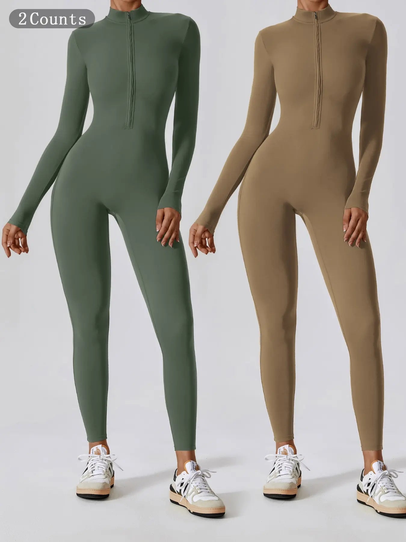 Elevate Your Workout Game with Our Comfy Zip - Up Sports Jumpsuit for Every Season! 🧘♀️💪 Activewear FitnessFashion - Capilorix