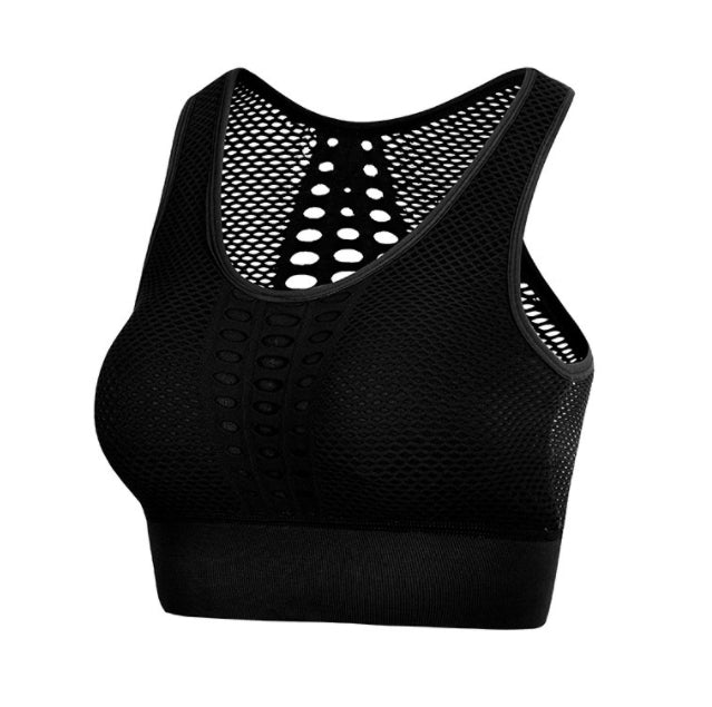 Women Sports Bra Sexy Brathable Mesh Sports Top Capilorix