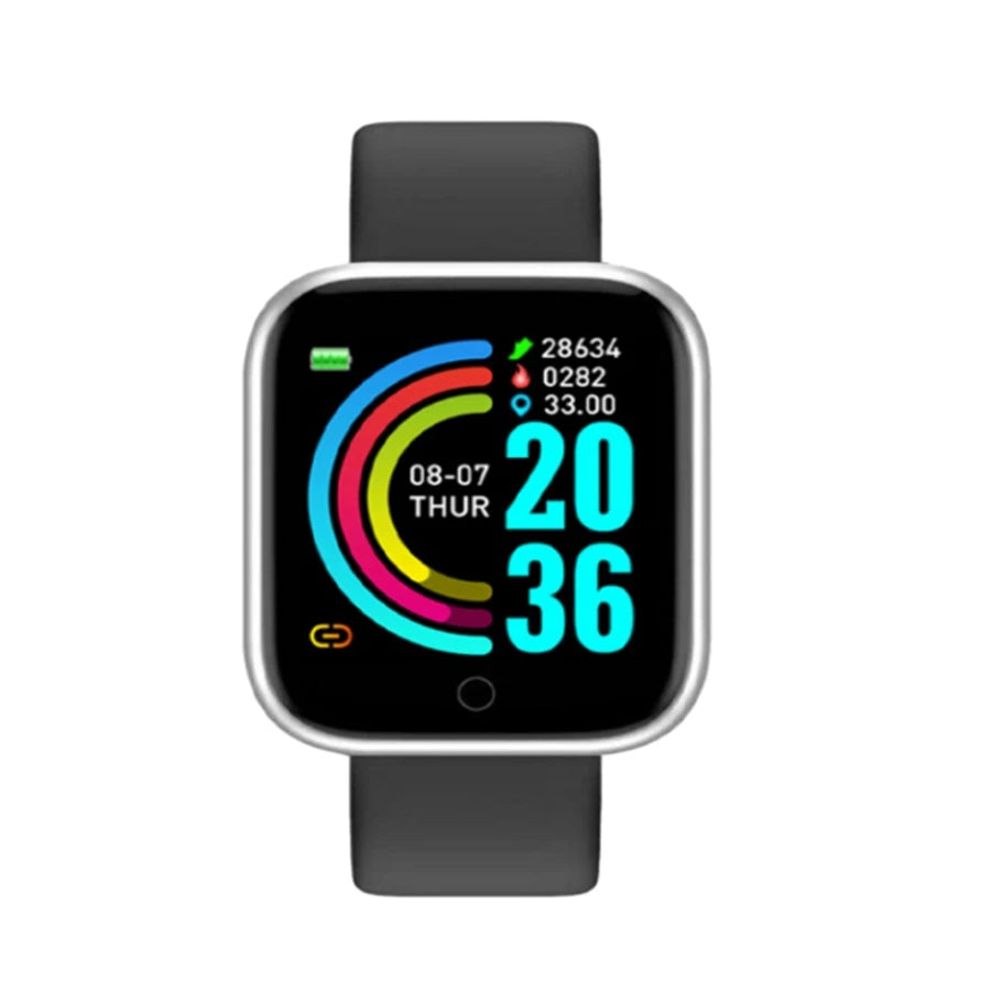 Capilorix Sports Smartwatch for men and women, fitness tracker with heart rate monitor, music player, and activity bracelet.