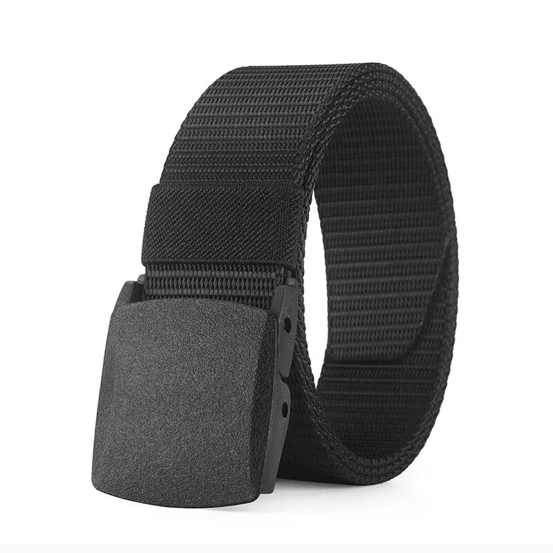 Capilorix men's outdoor tactical canvas belt with metal-free nylon design, suitable for casual wear, training, and sports.