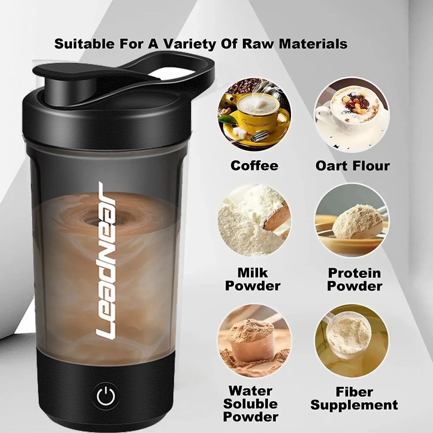 Capilorix portable electric blender cup for milk, protein, and powder, ideal for home, travel, outdoor, sports, and gym use.