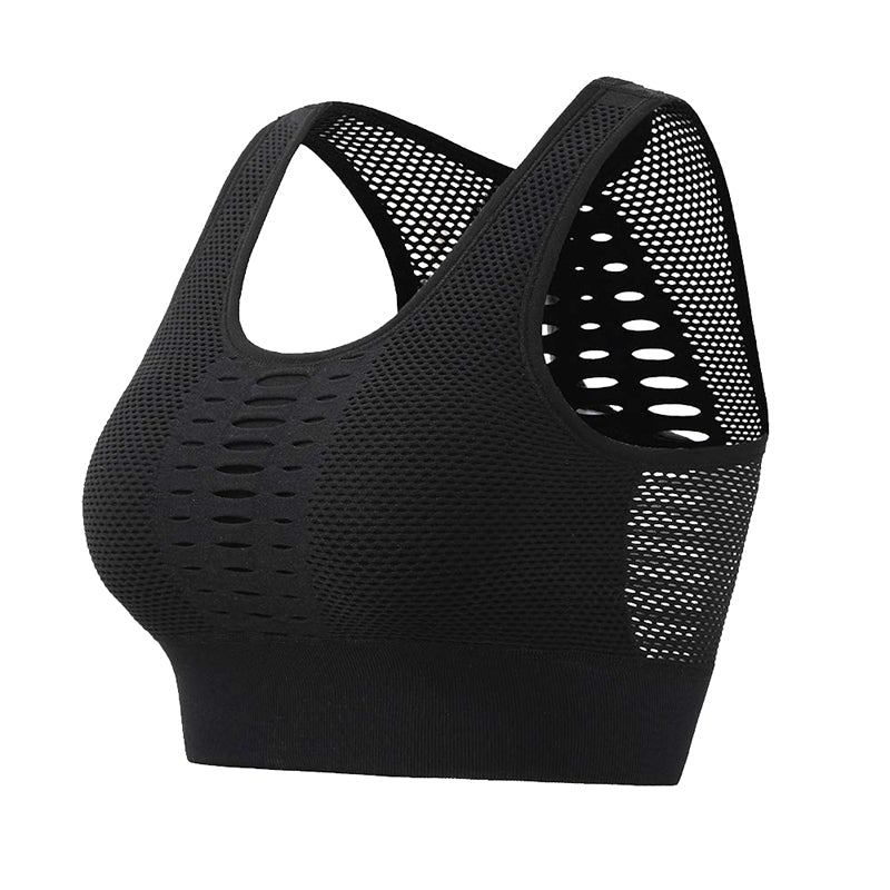 Women Sports Bra Sexy Brathable Mesh Sports Top Capilorix