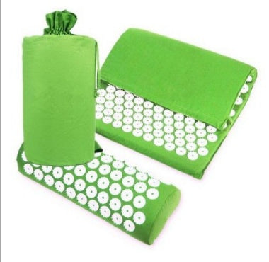 Capilorix acupuncture yoga cushion and massage pillow, designed for activewear jumpsuits, showing a comfortable, supportive cushion.