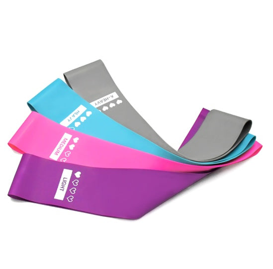 Capilorix resistance bands set with elastic rubber bands for fitness, bodybuilding, yoga, and gym training exercises.