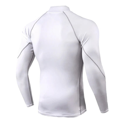 Capilorix men's sport T-shirt, quick-dry long sleeve compression top, ideal for bodybuilding, running, and fitness activities.