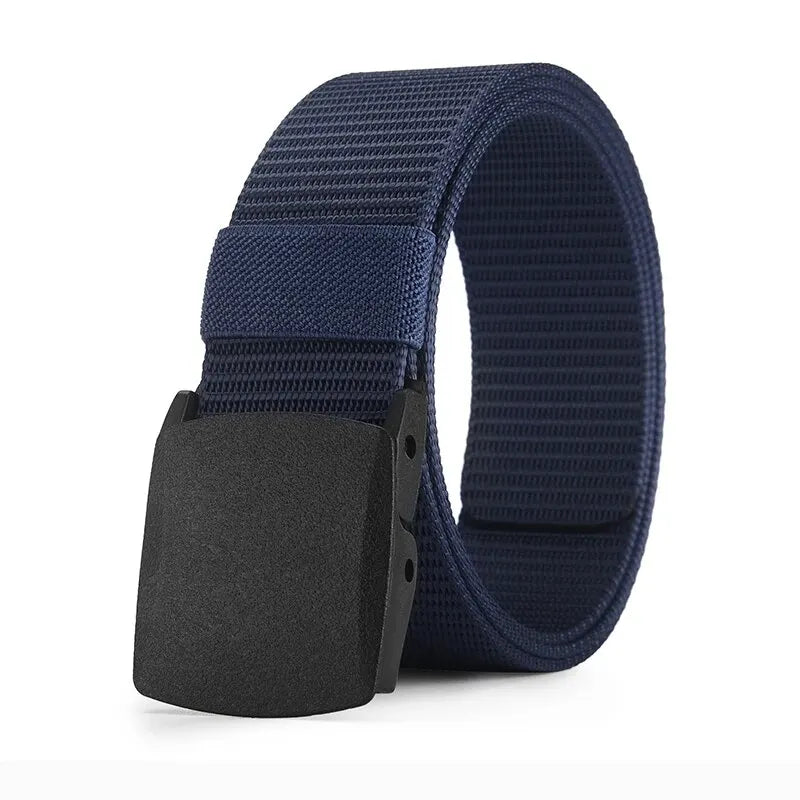 Capilorix men's outdoor casual canvas tactical belt with metal-free nylon design, suitable for pants, jeans, and sportswear.