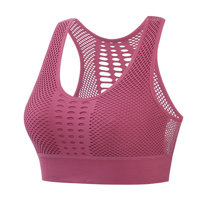 Women Sports Bra Sexy Brathable Mesh Sports Top Capilorix