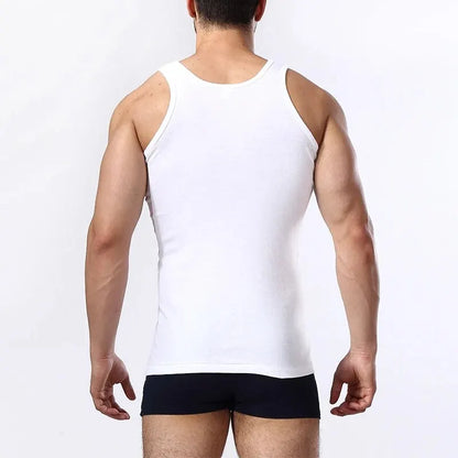 Capilorix men's sleeveless cotton joker vest, casual sports fitness T-shirt for teens and middle-aged, simple fit, four seasons wear