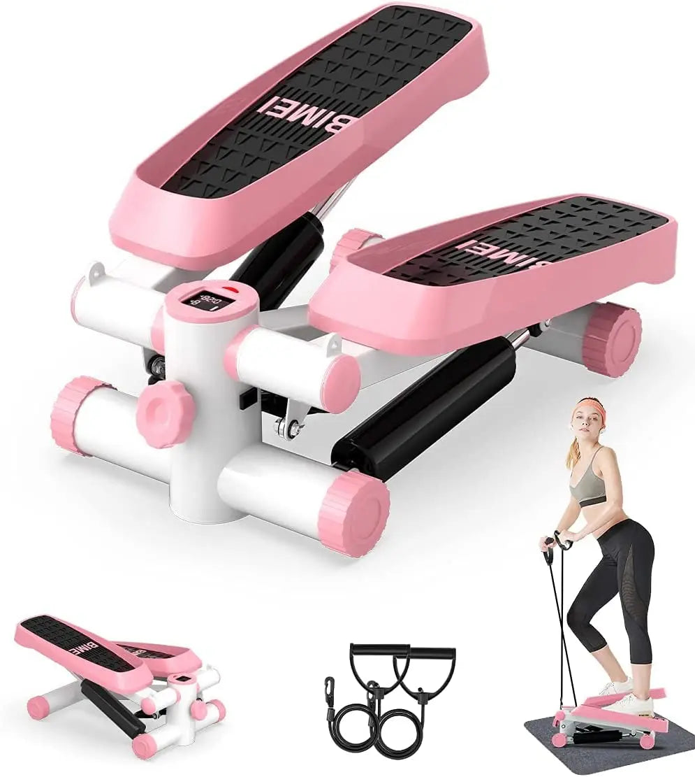 Capilorix portable home gym mini stepper with LCD display and resistance band for effective workout exercises.