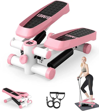 Capilorix portable home gym mini stepper with LCD display and resistance band for effective workout exercises.
