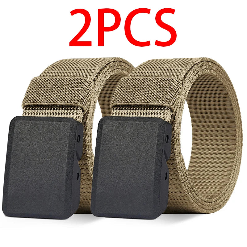 Capilorix men's casual canvas tactical belt with metal-free nylon design, suitable for sports, outdoor activities, and daily wear.