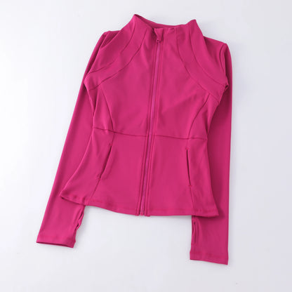 Capilorix women's seamless long sleeve yoga top, breathable activewear jacket for gym and fitness workouts.