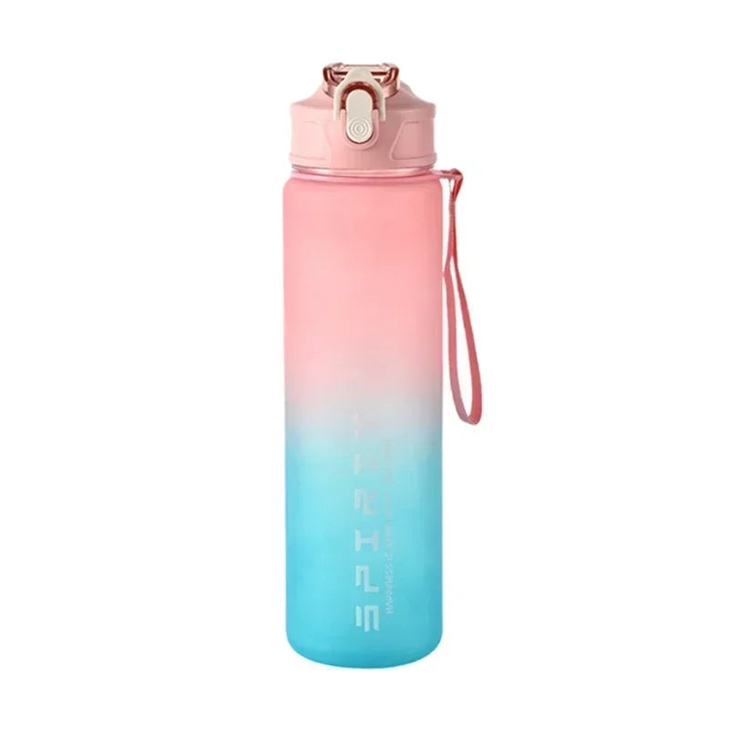 Capilorix 800ML large capacity sports water bottle with leak-proof plastic design, featuring measurement scale for travel and fitness use.