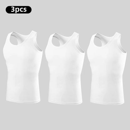Capilorix men's cotton Joker vest, sleeveless sports fitness T-shirt with simple fit, casual style, suitable for teenagers and middle-aged.