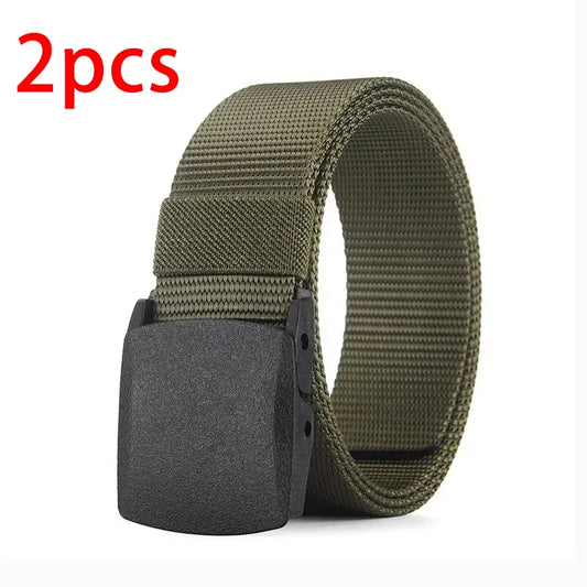 Capilorix men's outdoor casual canvas belt with metal-free nylon design, suitable for training, pants, jeans, and sports.