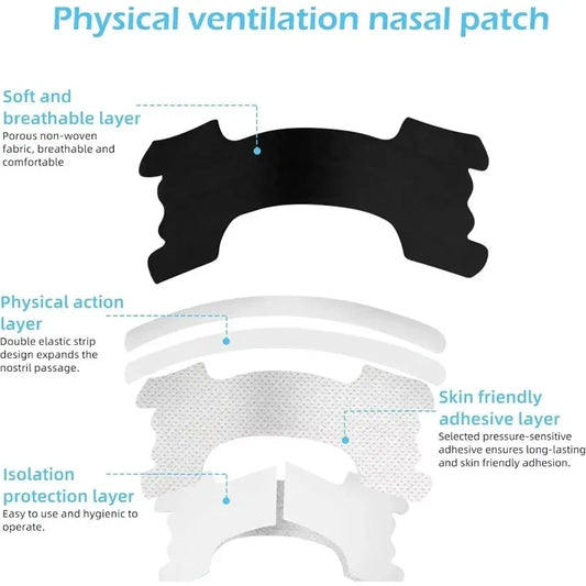 Capilorix anti-snoring nasal strips set with 30, 90, or 150 pieces for better breathing and easier sleep, non-invasive nasal aids.