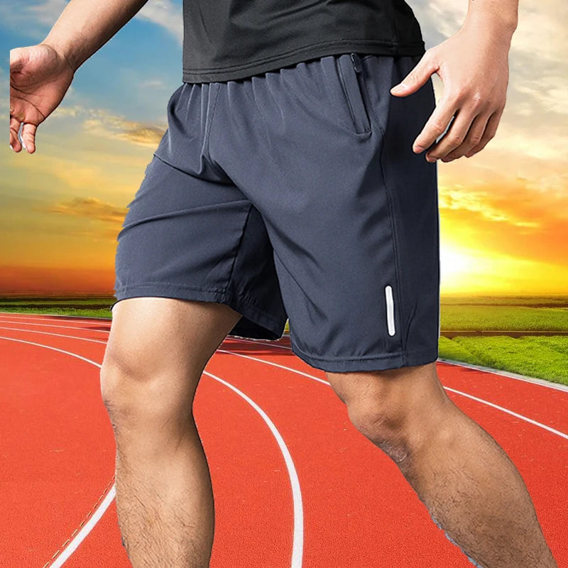 Capilorix men's quick-dry jogging fitness shorts, lightweight breathable summer running shorts with thin fabric, ideal for beach or sports.