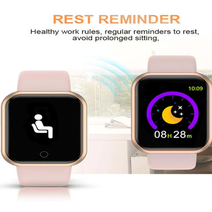 Capilorix Y68 sports smartwatch with heart rate monitor, music player, fitness tracker, and digital display for men, women, and kids.
