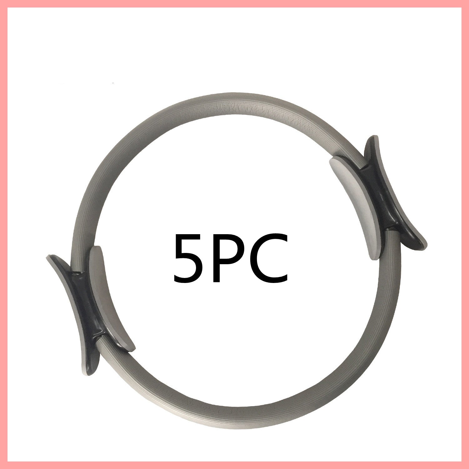 Capilorix yoga fitness Pilates ring for women and girls, activewear jumpsuit showing the circular resistance ring for workout and exercise.