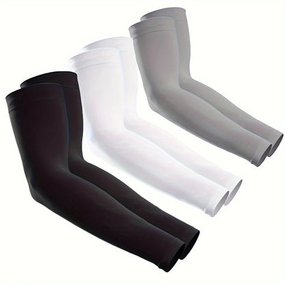 Capilorix UV arm sun sleeves, 3 pairs, breathable outdoor protection for driving, sports, hiking, and summer activities.