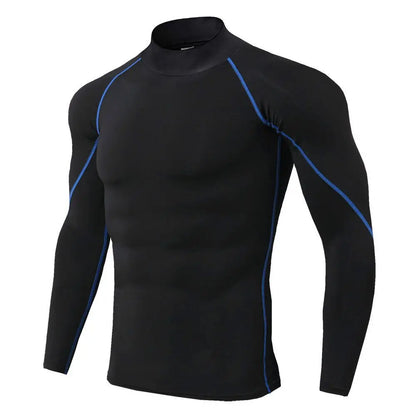 Capilorix men's sport T-shirt, quick-dry long sleeve compression top for bodybuilding and running, fitness rashguard, gym workout gear