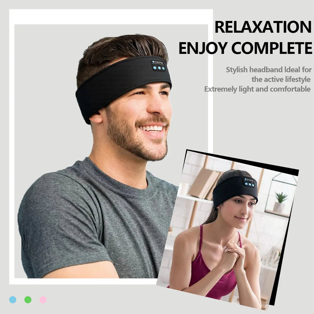 Capilorix Bluetooth sleep headset and wireless headphones with eye mask and sports headband for sleep, yoga, and outdoor running.