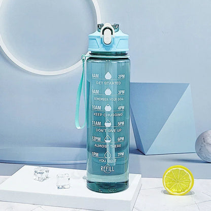 Capilorix 800ML large capacity sports water bottle with leak-proof plastic design, scale for travel and fitness use.