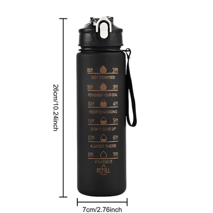 Capilorix 800ML sports water bottle with leak-proof plastic design, built-in scale, ideal for travel and fitness activities
