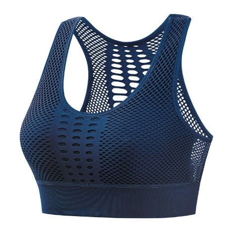 Women Sports Bra Sexy Brathable Mesh Sports Top Capilorix