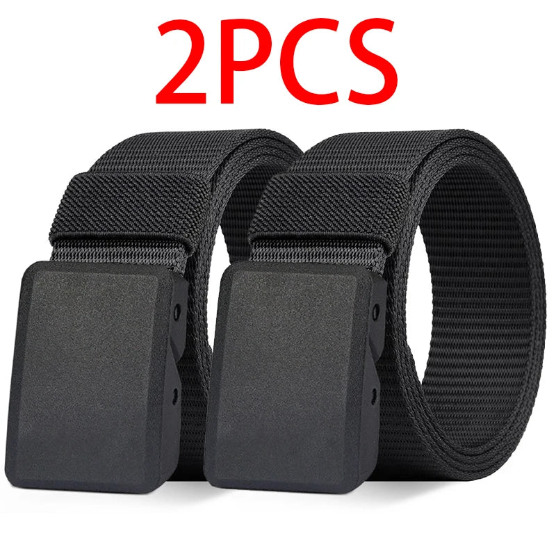Men's outdoor casual canvas tactical belt by Capilorix, metal-free nylon training belt suitable for pants, jeans, and sports wear.