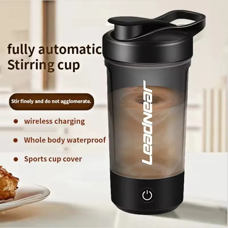 Capilorix electric portable blender cup with lid, designed for milk, protein powders, and shakes, suitable for home, travel, and outdoor use.