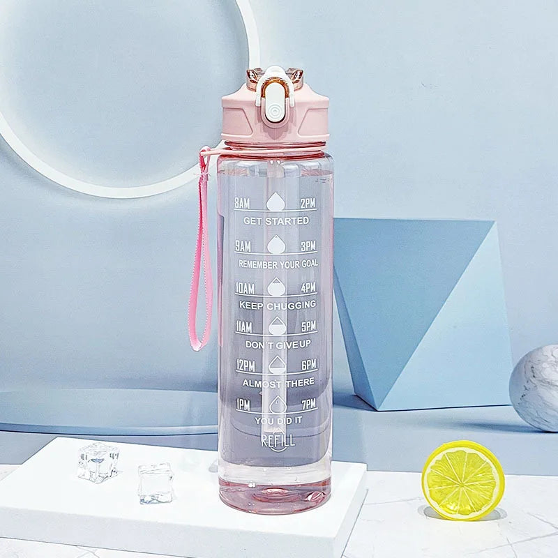 Capilorix 800ML large capacity sports water bottle with leak-proof plastic design, integrated scale for travel and fitness use.
