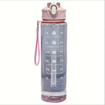 Capilorix 800ml sports water bottle with time scale, leak-proof, BPA-free, 27oz, designed for active hydration.