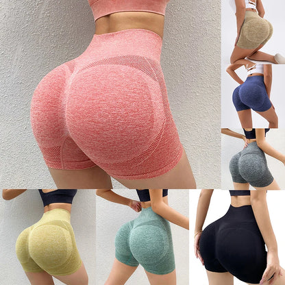 Capilorix women's high-waist cycling and jogging shorts with push-up design, suitable for yoga, fitness, and gym activities.