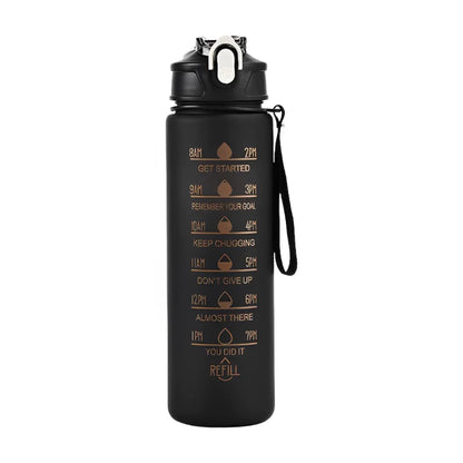 Capilorix 800ML large capacity sports water bottle with leak-proof plastic design, built-in scale for travel and fitness use