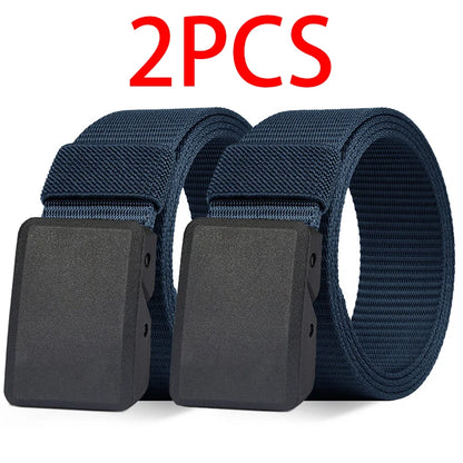 Capilorix men's outdoor casual canvas tactical belt with metal-free design, suitable for training, jeans, and sports.