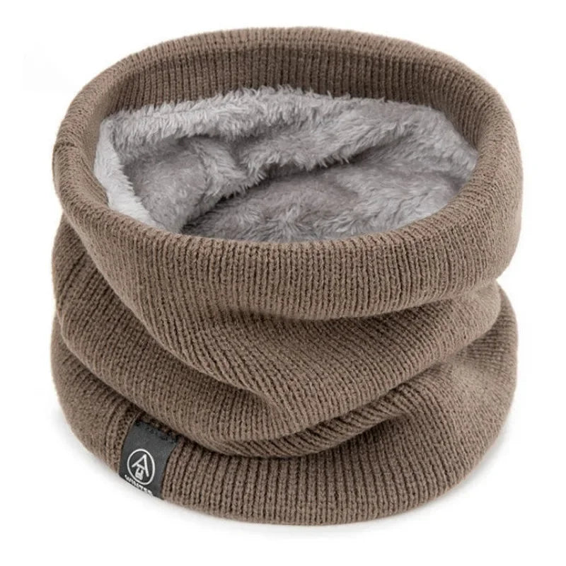 Capilorix knitted neck warmer sports scarf for women and men, soft winter face cover, ideal for skating, running, hiking, and cold weather.