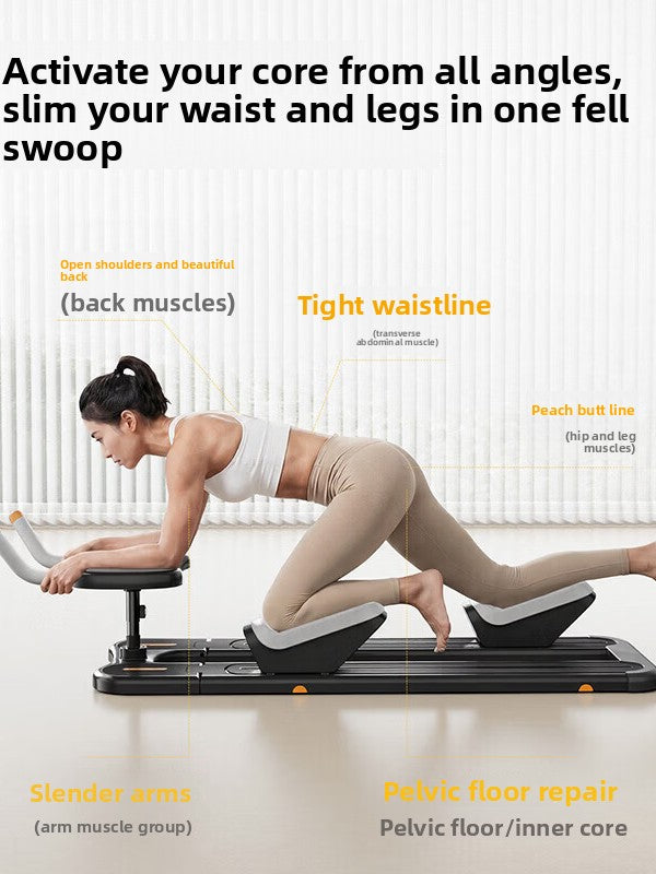 Capilorix Core & Lumbar Trainer exercise machine for waist strengthening, back relief, and weight loss, showing the device in use.