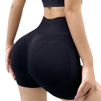 Women’s high waist cycling and jogging shorts by Capilorix, designed for fitness, yoga, and gym workouts with a push-up fit.