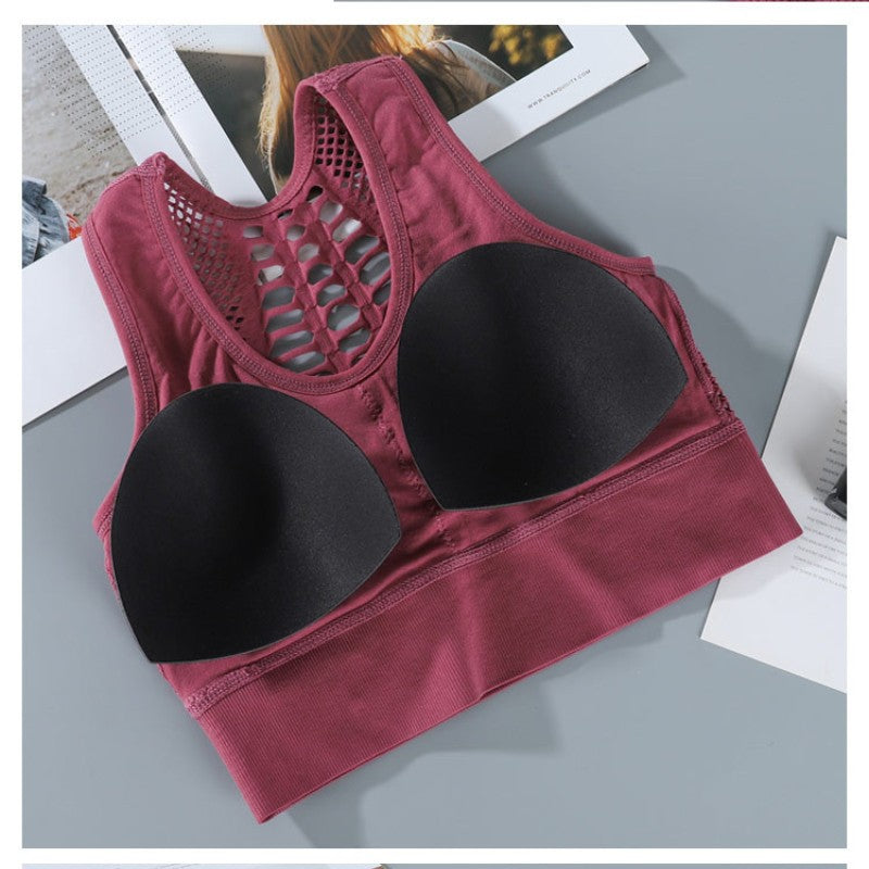 Women Sports Bra Sexy Brathable Mesh Sports Top Capilorix