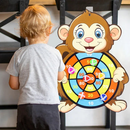 Capilorix educational dart board toy with sticky balls for children aged 3-7, indoor Montessori game for kids' fun and learning.