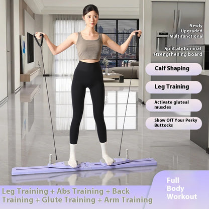 Capilorix Split Fitness Board waist training jumpsuit for activewear, featuring a sleek design for home fitness workouts.