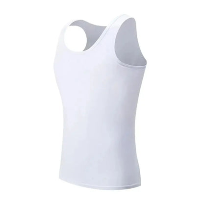 Capilorix Four Seasons men's cotton Joker vest, sleeveless casual fitness T-shirt, simple fit sports shirt for teenagers and middle-aged men