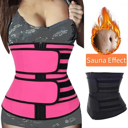 Capilorix waist trainer slimming body shaper belt for fitness, weight loss, fat burning, and workout support.