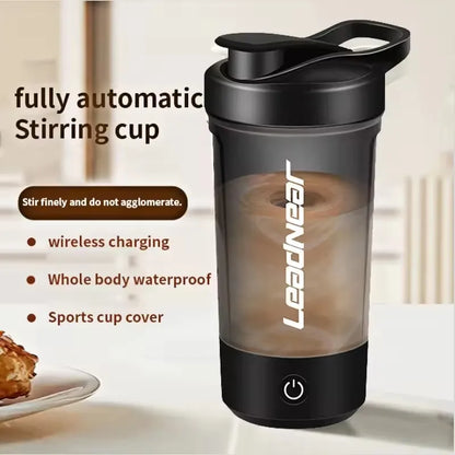 Capilorix portable electric blender cup with stainless steel blades, ideal for smoothies, protein shakes, and milk powder on home or travel.