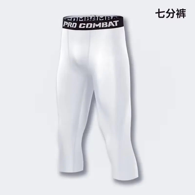 Men's Capilorix compression pants with cool dry fabric, designed for running, sports, and athletic workouts.