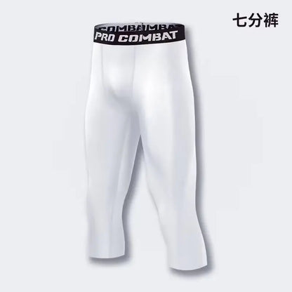 Men's Capilorix compression pants with cool dry fabric, designed for running, sports, and athletic workouts.