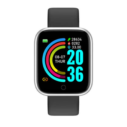Capilorix sports smartwatch for men and women with heart rate monitor, fitness tracking, music player, and colorful bracelet design.